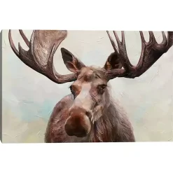 Kirklands Home Artful Moose Canvas Art Print Brown Outlet