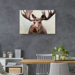 Kirklands Home Artful Moose Canvas Art Print Brown Outlet