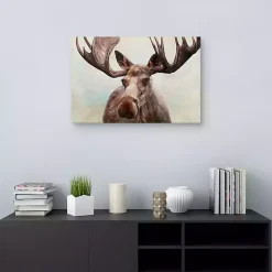 Kirklands Home Artful Moose Canvas Art Print Brown Outlet