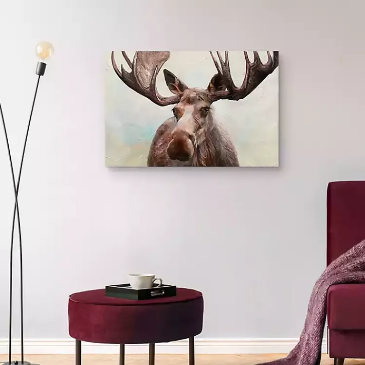 Kirklands Home Artful Moose Canvas Art Print Brown Outlet