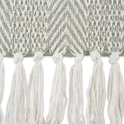 Blankets & Throws>Kirklands Home Artichoke Herringbone Fringe Throw Green