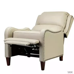 Kirklands Home Arturo Leather Wingback Recliner Ivory Online