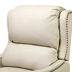 Kirklands Home Arturo Leather Wingback Recliner Ivory Online
