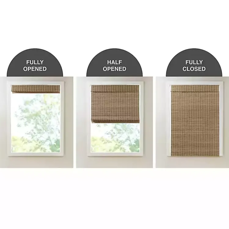 Kirklands Home Ash Bamboo Light Filtering Roman Shade, 29 in. Brown Online