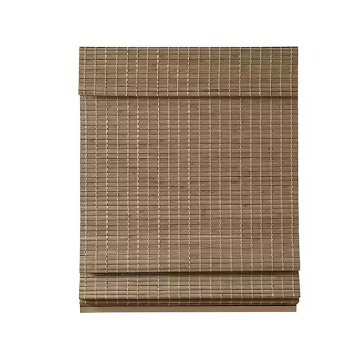 Kirklands Home Ash Bamboo Light Filtering Roman Shade, 33 in. Brown Best