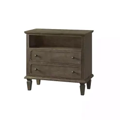 Kirklands Home Ash 2-Drawer Wood Nightstand Brown Sale