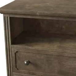 Kirklands Home Ash 2-Drawer Wood Nightstand Brown Sale