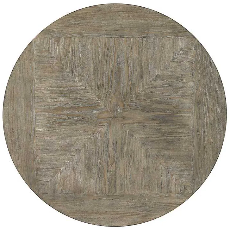 Kirklands Home Ash Round Nailhead Side Table Gray