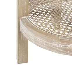 Kirklands Home Ash Rat Round Martha Stewart Accent Table Tan New