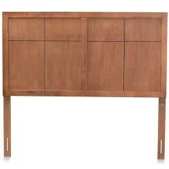 Kirklands Home Ash Walnut Wood Panel Full Headboard Brown Best