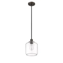 Kirklands Home Asheville Bronze Glass Globe Pendant Light Brown Sale