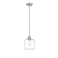 Kirklands Home Asheville Glass Globe Pendant Light Silver New