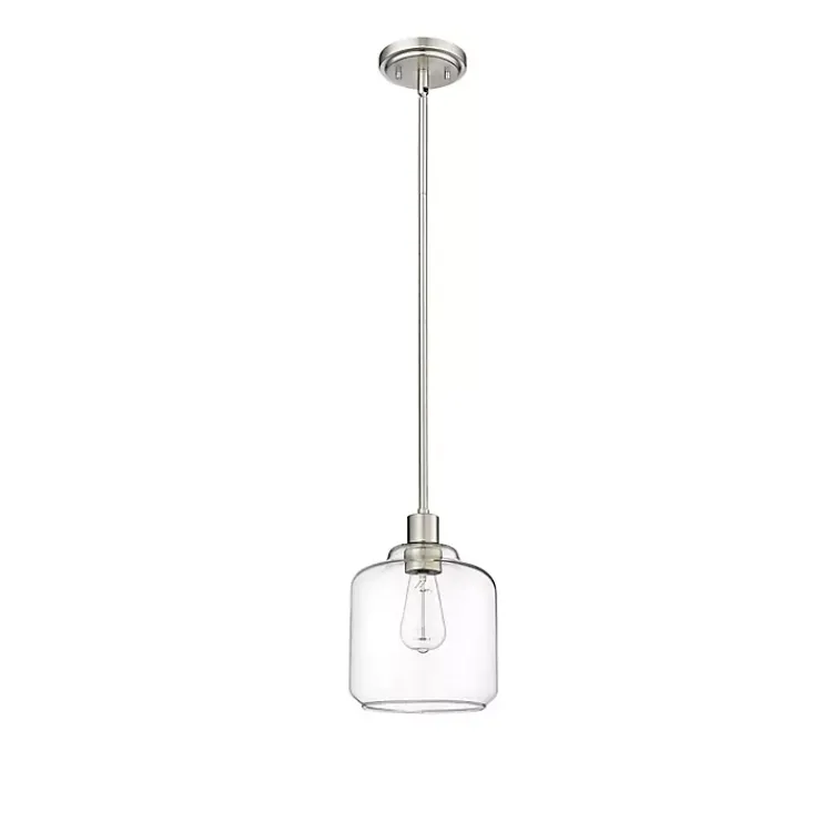 Kirklands Home Asheville Glass Globe Pendant Light Silver New