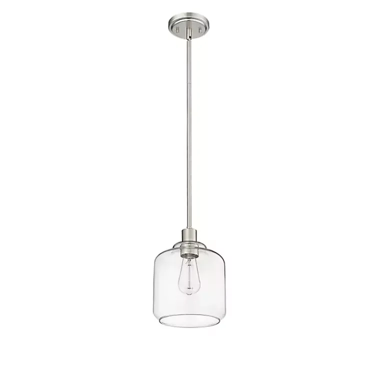 Kirklands Home Asheville Glass Globe Pendant Light Silver New