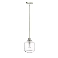 Kirklands Home Asheville Glass Globe Pendant Light Silver New