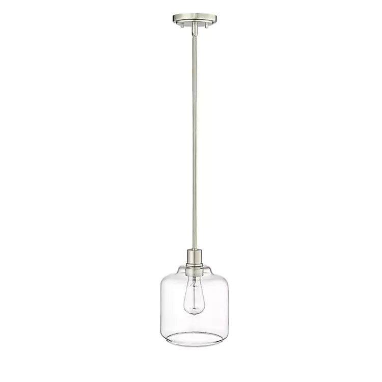 Kirklands Home Asheville Glass Globe Pendant Light Silver New