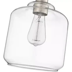 Kirklands Home Asheville Glass Globe Pendant Light Silver New