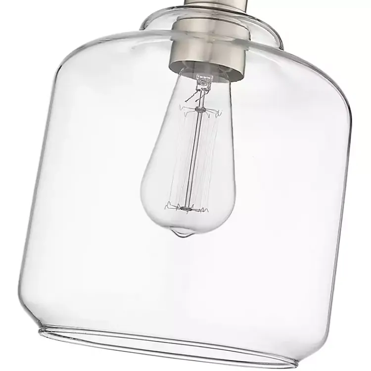 Kirklands Home Asheville Glass Globe Pendant Light Silver New