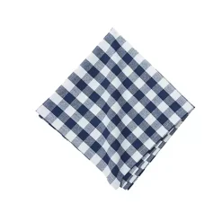 Kirklands Home Ashford Indigo Buffalo Check Napkins, Set of 6 Blue Online