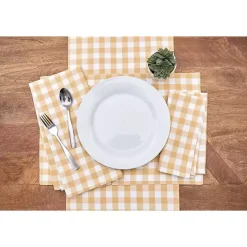 Kirklands Home Ashford Buffalo Check Placemats, Set of 6 Yellow Sale