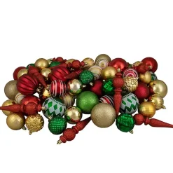 Christmas Ornaments>Kirklands Home Assorted Shatterproof Ornaments, Set of 75