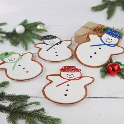 Kirklands Home Assorted Snowman Christmas Plates, Set of 4 Hot
