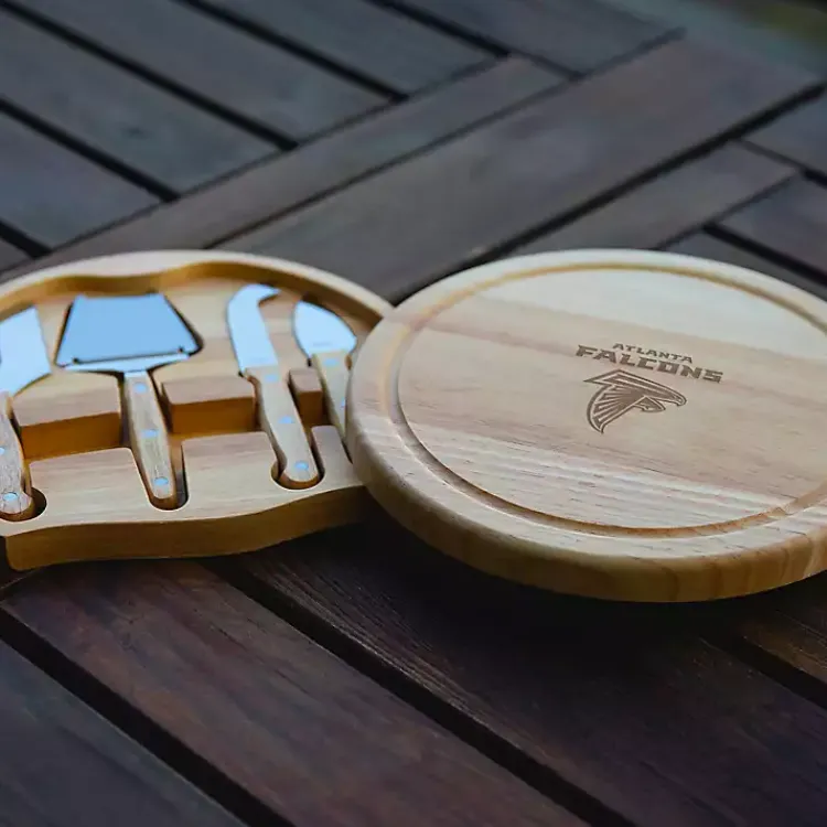 Kirklands Home Atlanta Falcons Cheese Board and Tool Set Tan Outlet
