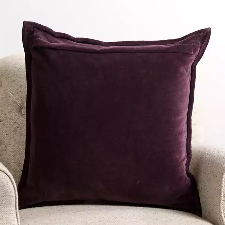 Pillows>Kirklands Home Aubergine Diamond Velvet Pillow Purple