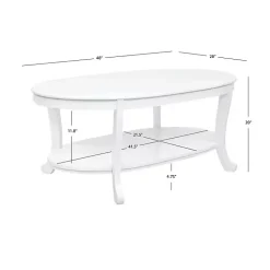 Kirklands Home Aubert Wood Coffee Table White Online