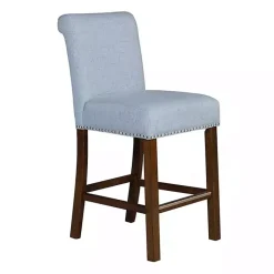 Kirklands Home Aubrey Upholstered 2-pc. Counter Stool Set Blue Hot