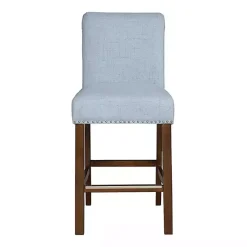 Kirklands Home Aubrey Upholstered 2-pc. Counter Stool Set Blue Hot