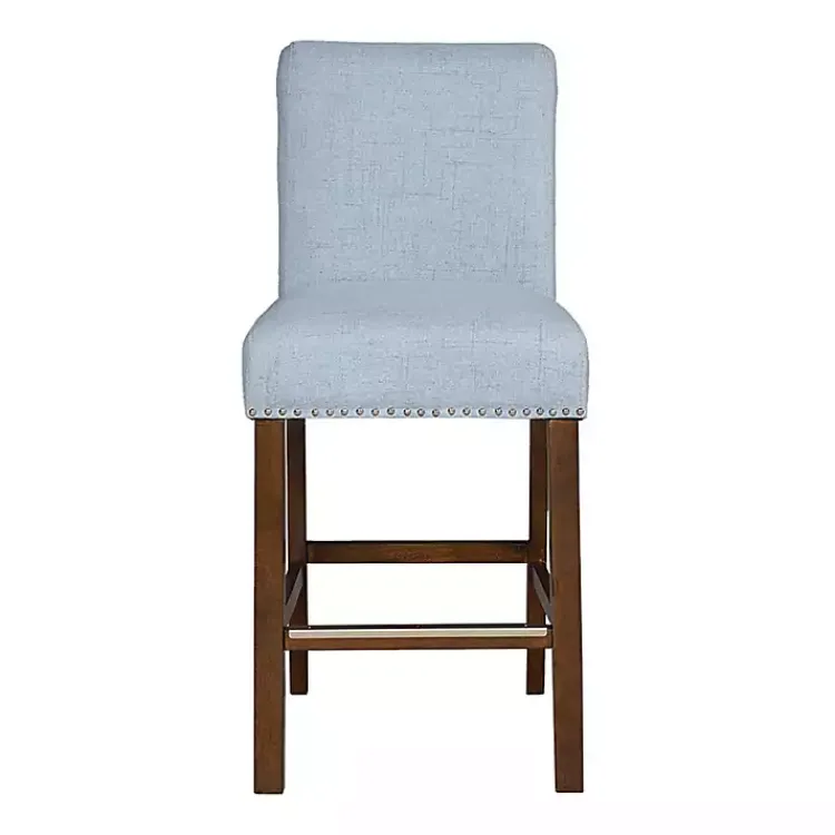 Kirklands Home Aubrey Upholstered 2-pc. Counter Stool Set Blue Hot