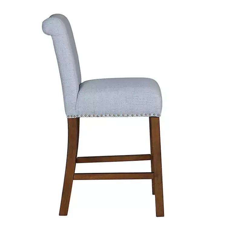 Kirklands Home Aubrey Upholstered 2-pc. Counter Stool Set Blue Hot