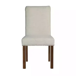 Kirklands Home Aubrey Natural Upholstered 2-pc. Dining Chair Set Tan New