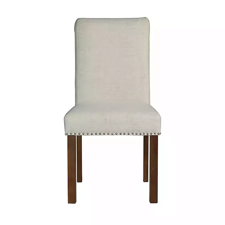 Kirklands Home Aubrey Natural Upholstered 2-pc. Dining Chair Set Tan New