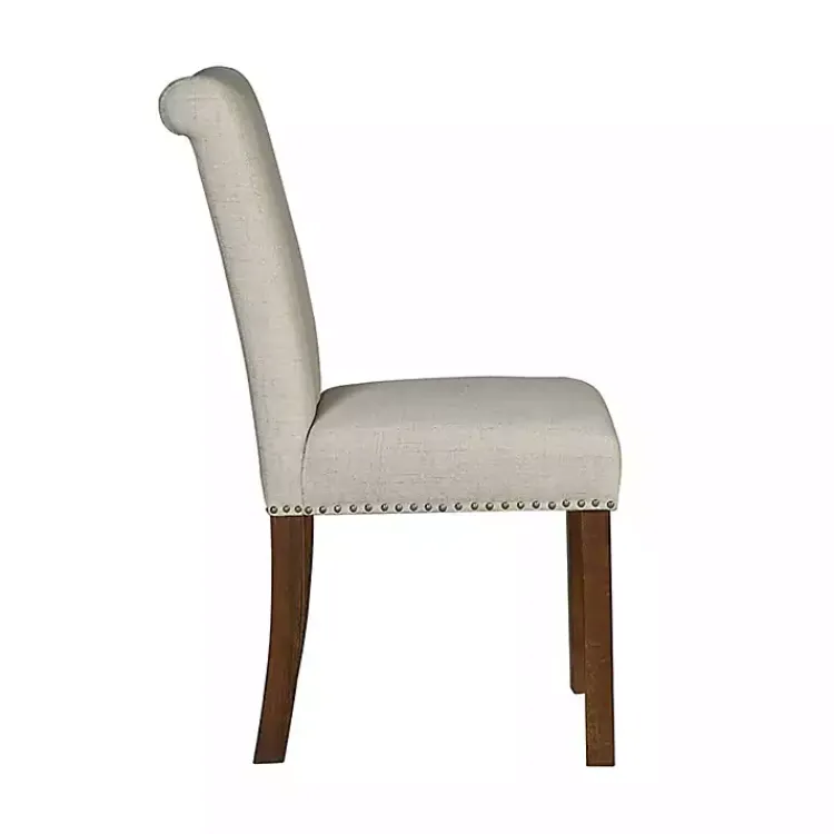 Kirklands Home Aubrey Natural Upholstered 2-pc. Dining Chair Set Tan New