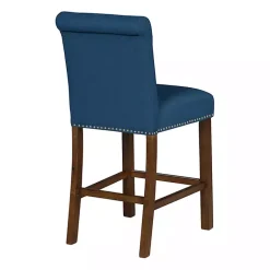 Kirklands Home Aubrey Navy Upholstered 2-pc. Counter Stool Set Blue Best