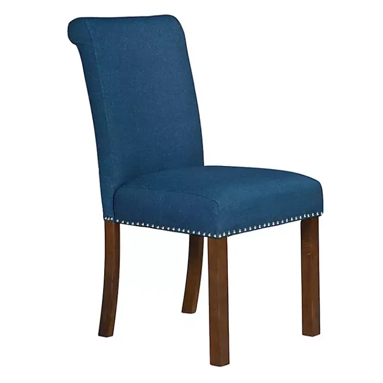 Kirklands Home Aubrey Navy Upholstered 2-pc. Dining Chair Set Blue Discount
