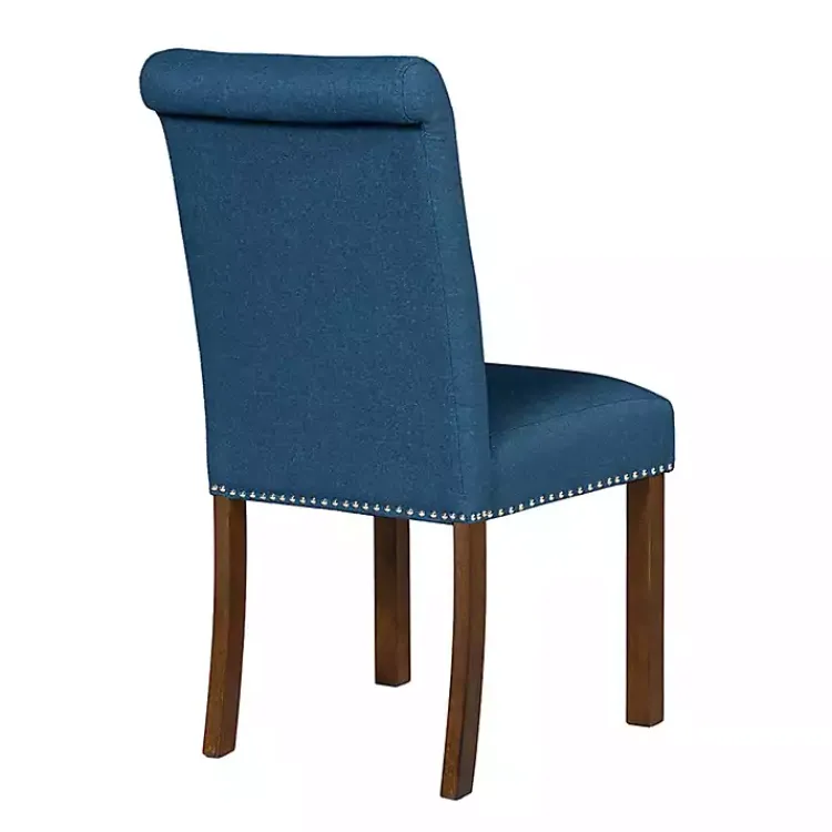Kirklands Home Aubrey Navy Upholstered 2-pc. Dining Chair Set Blue Discount
