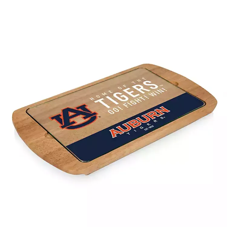 Kirklands Home Auburn Tigers Wood and Glass Serving Board Hot