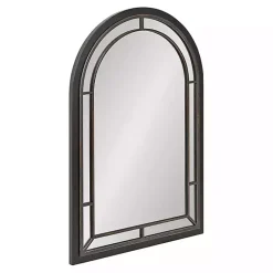 Kirklands Home Audubon Wood Arch Wall Mirror, 24x36 in. Black Clearance