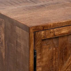 Kirklands Home Austin Warm Wood Farmhouse Cabinet Brown