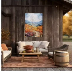 Kirklands Home Autumn Ascension Outdoor Canvas Art Print New