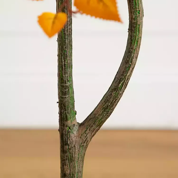 Trees & Topiaries>Kirklands Home Autumn Birch Tree in Decorative Planter, 4 ft.