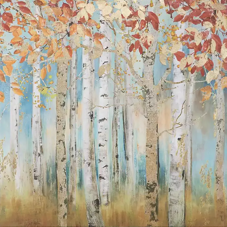 Kirklands Home Autumn Birch Trees Canvas Art Print Multi Online