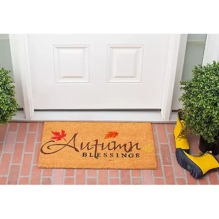 Fall>Kirklands Home Autumn Blessings Doormat