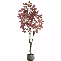 Trees & Topiaries>Kirklands Home Autumn Dogwood Tree in Decorative Planter, 6 ft.