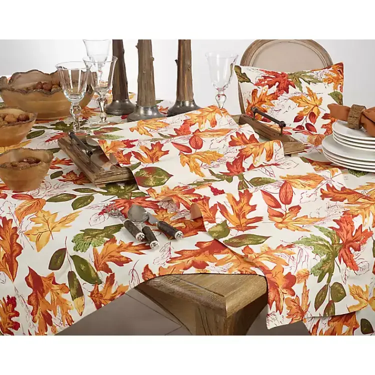 Kirklands Home Autumn Foliage Outline Harvest Table Runner Online