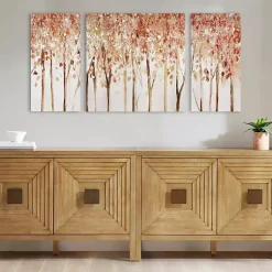 Kirklands Home Autumn Forest Canvas Art Prints, Set of 3 Orange Discount
