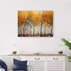 Fall>Kirklands Home Autumn Forest Canvas Art Print, 32x24 in. Orange